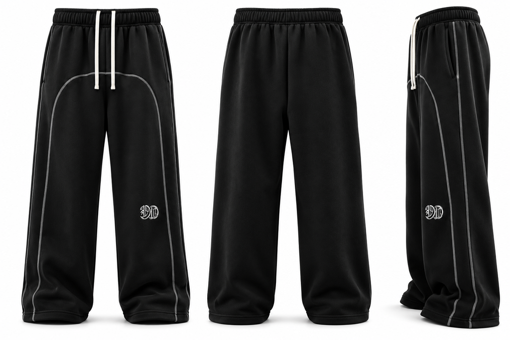 Contrast-Stitched Fleece Sweatpants