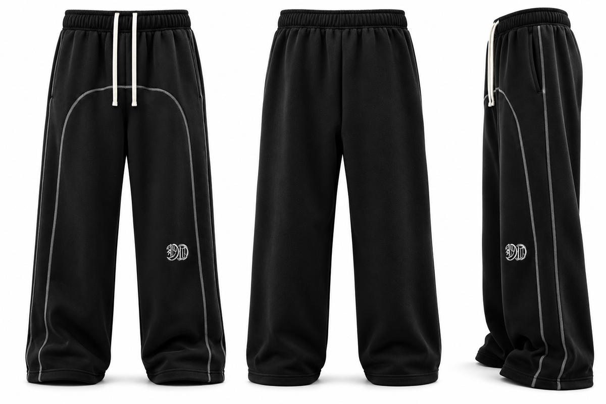 Contrast-Stitched Fleece Sweatpants