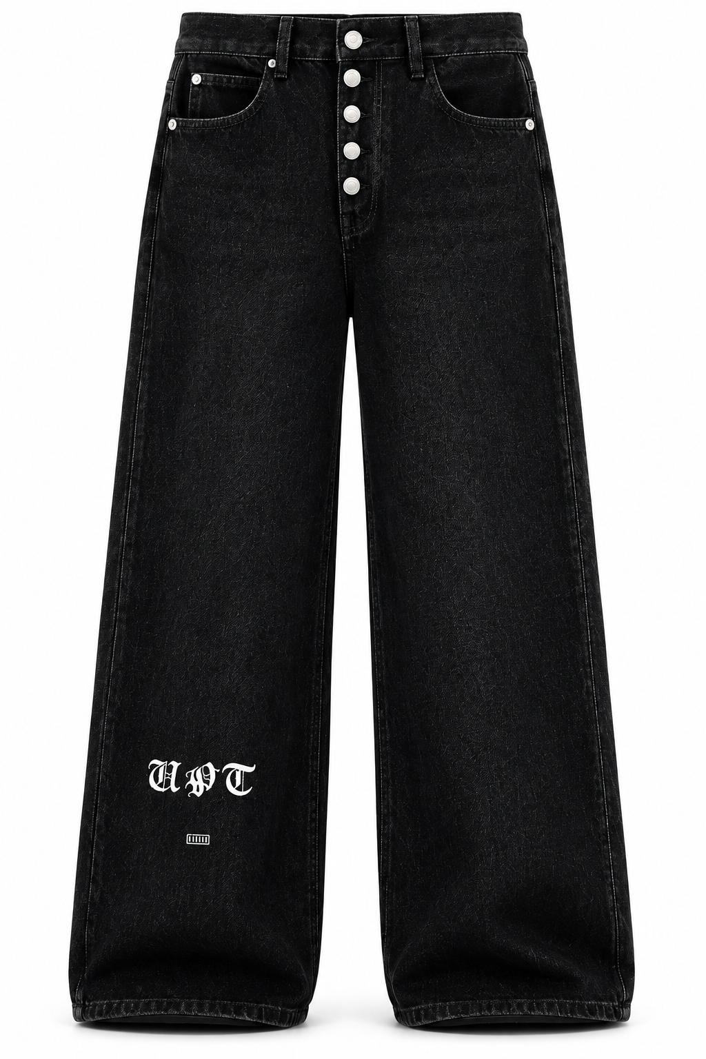Men's Vintage Wash Wide Leg Denim Jeans