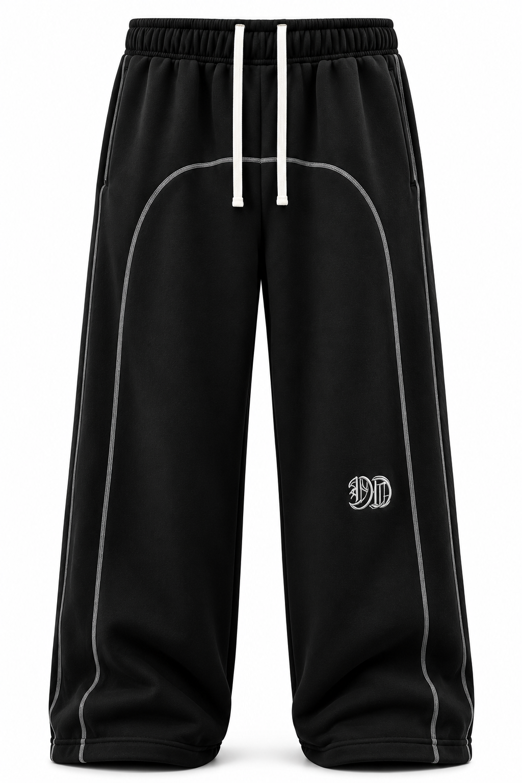 Contrast-Stitched Fleece Sweatpants